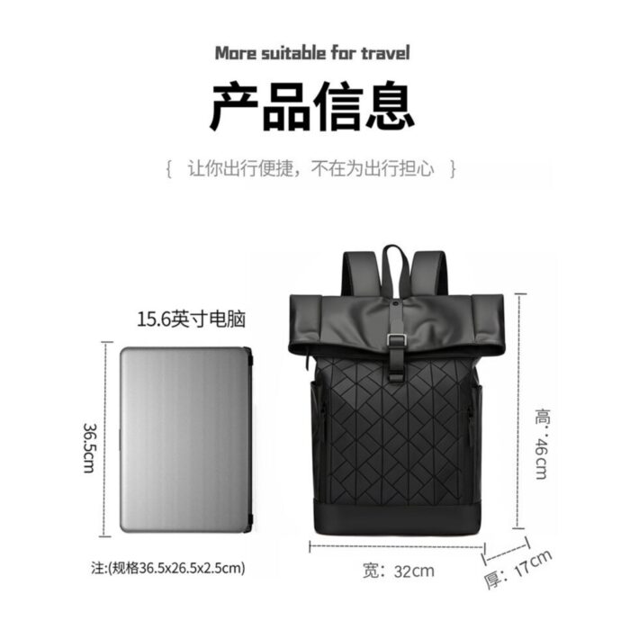 UrbanTech Roll-Top Backpack - Image 8