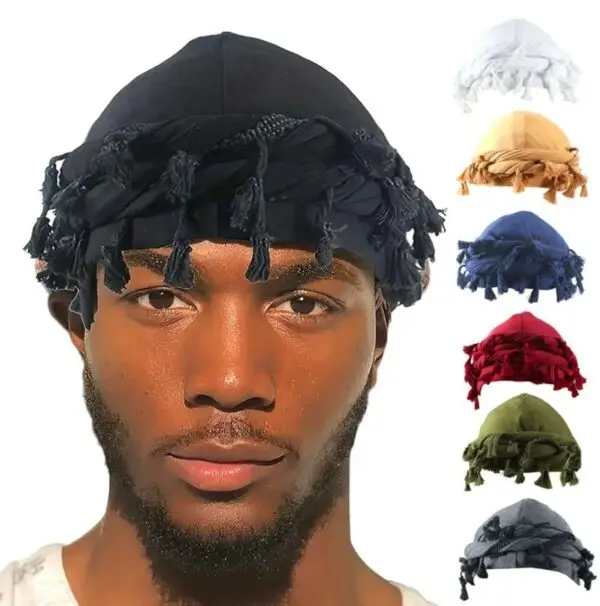 Tassel Edge Men’s Head Wrap