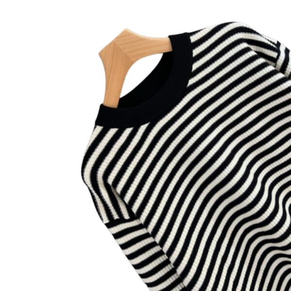 Stripe Rib Knit Sweater