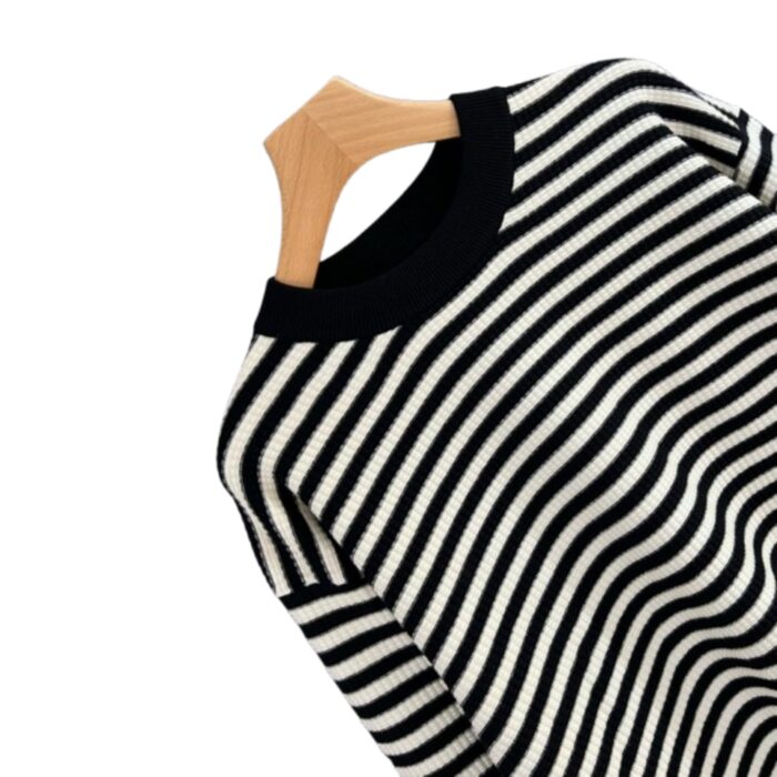 Stripe Rib Knit Sweater